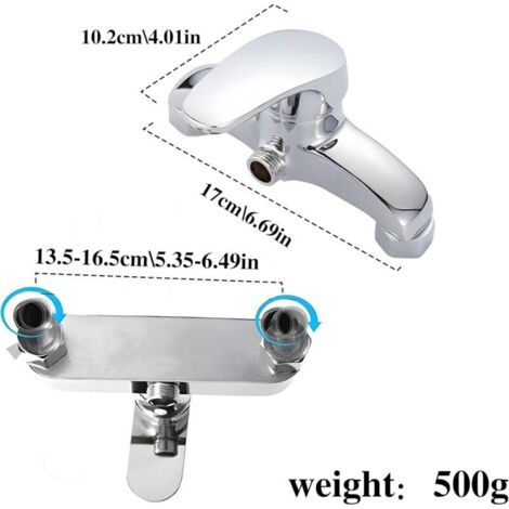 Single-lever shower mixer - modern shower faucet for bathroom