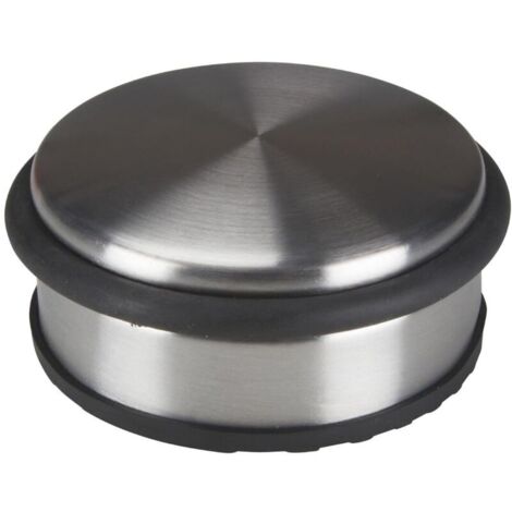 Round stainless steel door stop, no drilling required (1/4)