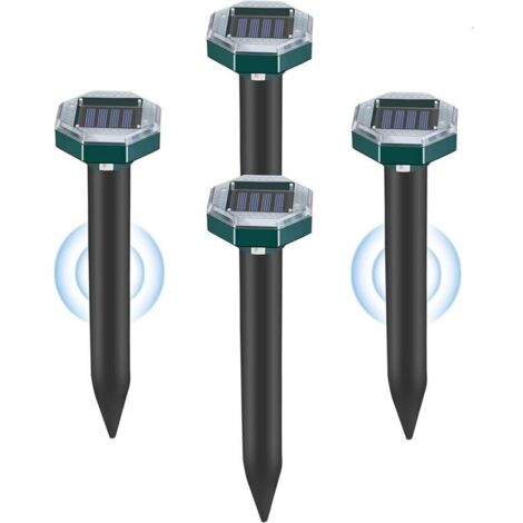Ultrasonic Mole Repellent, 4 Pieces Solar-Powered Ultrasonic Mole Repellent, Solar-Powered Ultrasonic Mole Repellent, Ultrasonic Snake Repellent, Mole Repellent, Solar-Powered Mole Repellent, Mole Rep