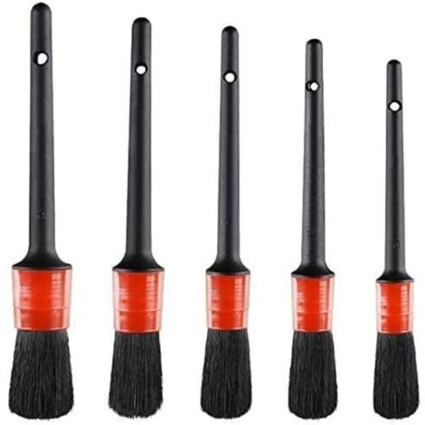 Detail Brush (Set of 5), Automatic Detail Brush Set Perfect for Car, Motorcycle, Wheel, and Automotive Cleaning, Dashboard, Interior, Exterior, Leather