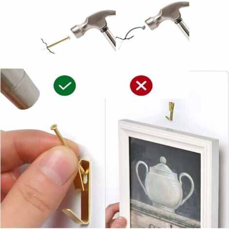 40 Pieces Picture Frame Hangers, Picture Hooks, Wall Hooks, Picture ...