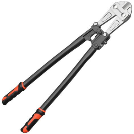 Dual-material handle with soft rubber grip - 60 cm - For cutting chains, wires, screws, rivets