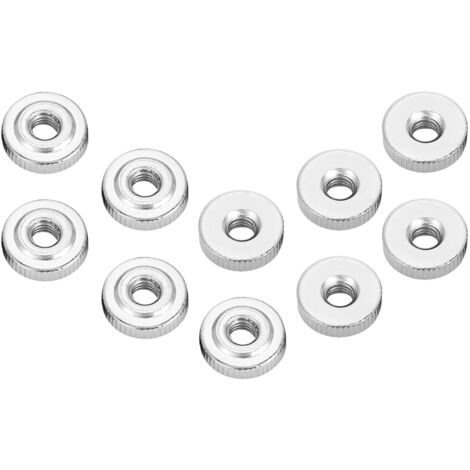 10 Stuks DIN467 Kartelmoeren – M3/M4/M5/M6/M8/M10, Vernikkeld Koolstofstaal, Voor Algemene Bevestiging, Diverse Maten