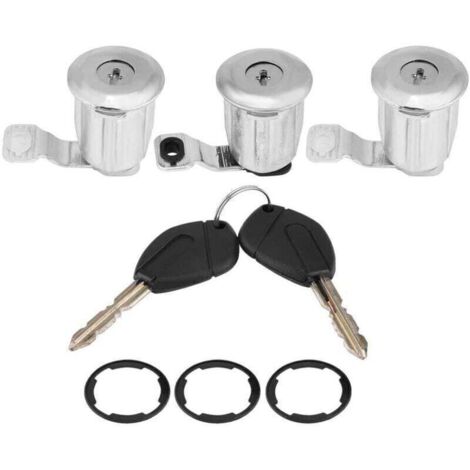 Eosnow, für Peugeot Partner, Türschloss-Set aus Metall 252522 9170.G3 9170.CW, Türschließzylinder-Set mit Schlüsseln für Türdurchmesser ca. 3,4 cm