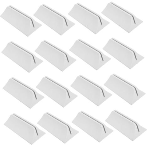 Set mit 16 Schreibtischteilern, Trennwandhalterungen, verstellbaren Paneelstützen, verstellbaren Bildschirmklemmen und weißer ABS-Arbeitsplatzplatte (1/4)