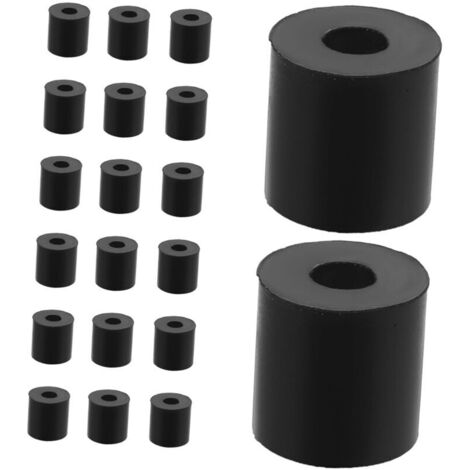 20 Stück Gummischeiben Ø 25 mm, 10 mm, 25 mm, Antivibrationsdämpfer für Maschinen, Schwingungsisolierungsschrauben, 20 Stück, schwarz (1/4)