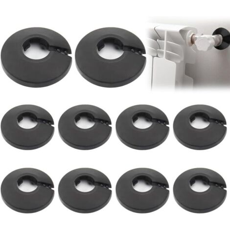 10 einfache Heizkörperrosetten, Heizkörperrosette, Heizkörperrohrabdeckung, Heizkörperrohrschellen, Wand-/Bodenlochabdeckung für 16-mm-Warmwasserrohr