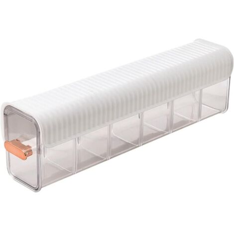 Transparente Wandaufbewahrungsbox mit 6 Fächern, kein Bohren erforderlich, geeignet für Socken, Unterwäsche, Kleidung, Krawatten (1/4)
