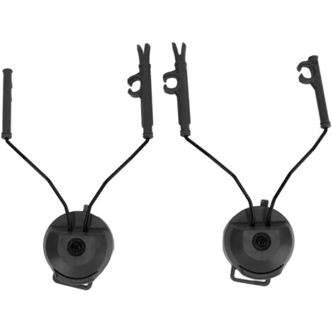 Kopfhöreradapter (2er-Pack): Kopfhörerhalter aus Nylon mit gebogener Aufhängeschiene, ideal für Außenaufnahmen (schwarz). (1/5)