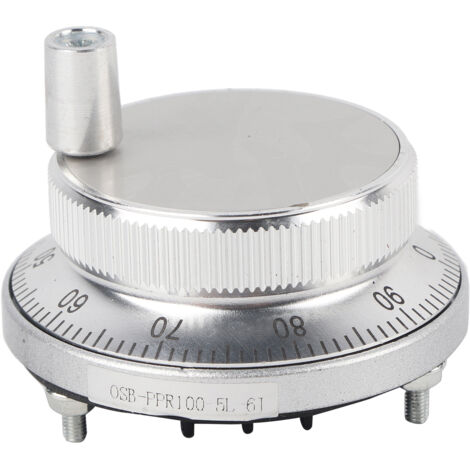 CNC Impulsgeber Handrad – 5V, 60 Mm, 100 Stopps – Für Fräsen & Manuelle Steuerung (Weiß)