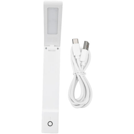 Faltbare LED-Schreibtischlampe mit Touch-Steuerung, kleine, sanfte Leselampe für die Augen, ideal für Schlafzimmer, Studentenwohnheim oder Büro (weiß). (1/5)