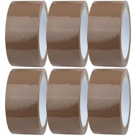 6 Rollen braunes Klebeband 50 mm x 70 m, Verpackungsklebeband für Kartons, Sendungen, Umzüge, Pakete und Verpackungen (1/4)