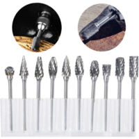 Metall, Werkzeug – Set mit 10 Hartmetall-Rotationsfräsern mit Schleifkopf für Dremel-Rotationswerkzeuge
