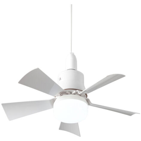 Leiser Deckenventilator mit Fernbedienung – 5 Flügel, E26-Fassung, für Sommer- und Winterräume – Schlafzimmer, Esszimmer, Weiß