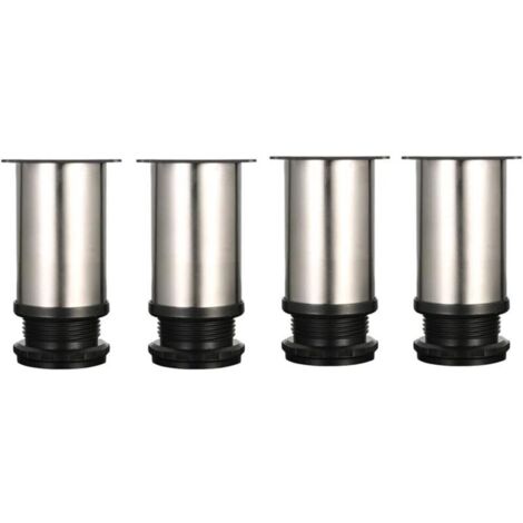 4 verstellbare Füße, 8 cm hoch, verdickte Schrankfüße, Tischfüße, Möbelfüße, gebürsteter Edelstahl, hoch
