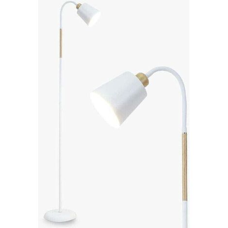 Anten VILI Weiße Schwenk-Stehleuchte mit E27-Fassung, max. 60 W, moderne Metall-Sofaleuchte mit einer Höhe von 159 cm für das Wohnzimmer