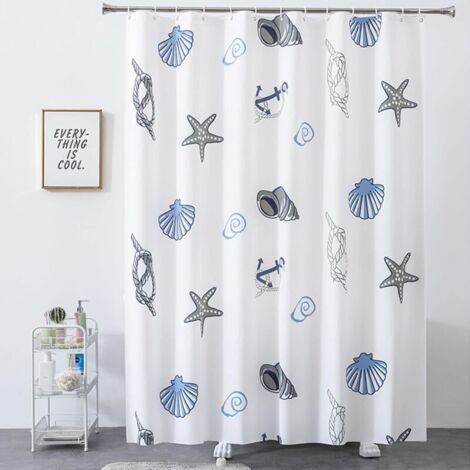 CCYKXAA Duschvorhang 180 x 180 cm mit Haken - PEVA-Badevorhang für Nassräume, Badewannen und Duschen