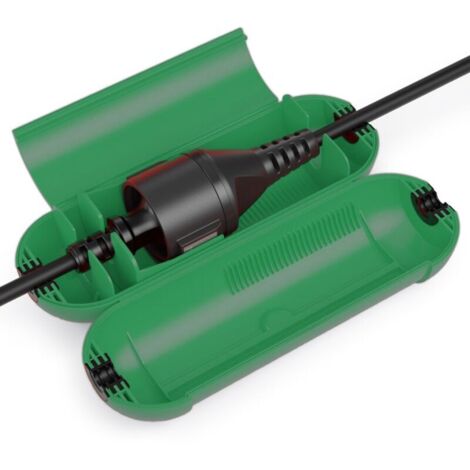 Grün, 1 Schutzbox für elektrisches Verlängerungskabel (1/4)