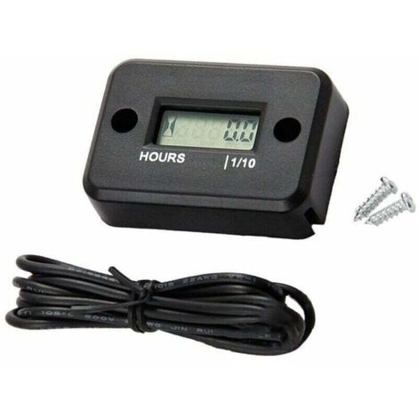 Wasserdichter digitaler Betriebsstundenzähler mit LCD-Display für Quads, Motorräder, Schneemobile, Motocross-Maschinen, Pitbikes und Rasenmäher (1/4)