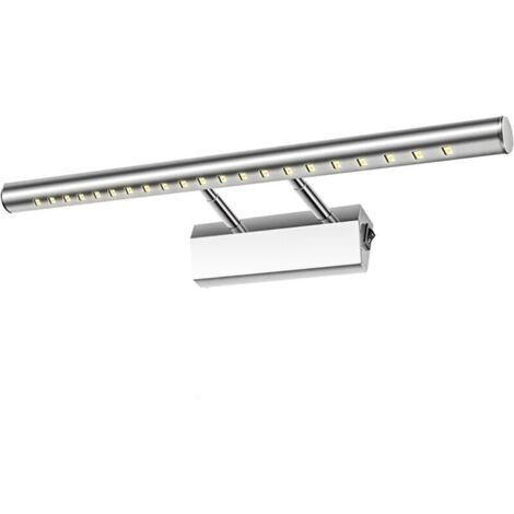 5-W-LED-Badezimmerspiegelleuchte, Wandleuchte, Bilderleuchte, IP44 wasserdicht, 180° verstellbar, mit Edelstahlschalter