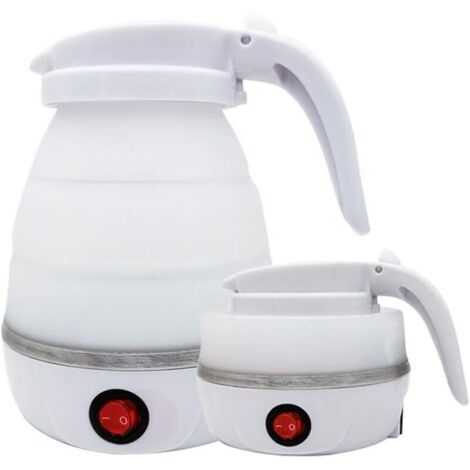 0,6-Liter-Falt-Silikon-Wasserflasche (1 Stück) mit Edelstahlboden für Camping oder Reisen