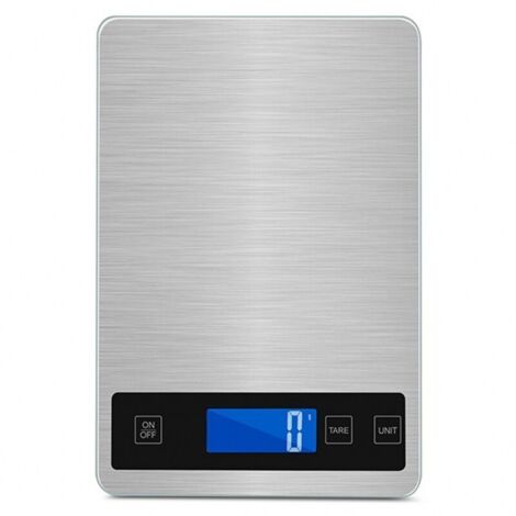Wiederaufladbare digitale Küchenwaage (bis 15 kg), elektronische Küchenwaage mit USB-C-Anschluss, hochpräzise Lebensmittelwaage