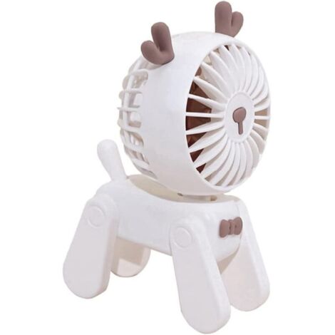 Stabiler, weißer Tischventilator, 1 Stück – Mini-Tischventilator für Erwachsene und Kinder – Für draußen und auf Reisen