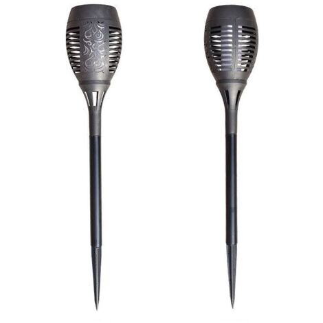 Solar-Gartenleuchten, 2er-Set, IP65, schwarz (1/4)
