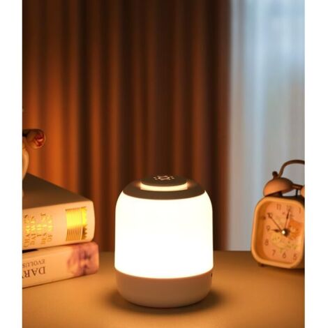 Nachtlicht, 3 Farbwechsel- und Dimmfunktionen, Touch-Bedienung, langlebige LED-Beleuchtung, 1210 cm, weiß