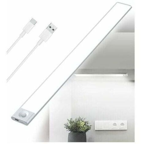Tigrezy LED-Küchenunterbauleuchte, USB-aufladbar, 2500 mAh, 40 cm dimmbare Schrankleuchte mit Bewegungssensor, kabelloser LED-Streifen