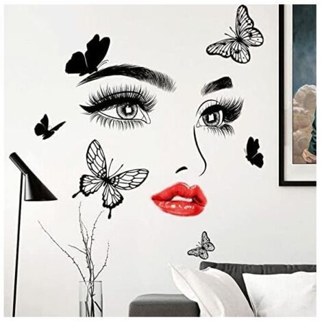 30 x 90 cm große Wandaufkleber, Schmetterlings-Wandtattoos für Schlafzimmer, Wohnzimmer, Schönheitssalon, Yogastudio, Wohndekoration