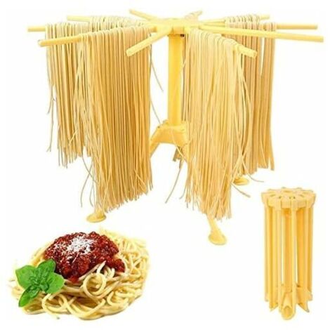Nudeltrockengestell, Nudelständer, faltbares Spaghetti-Trockengestell, Nudeltrockengestell mit 10 ausziehbaren Ebenen, 28 x 16,8 (1/4)