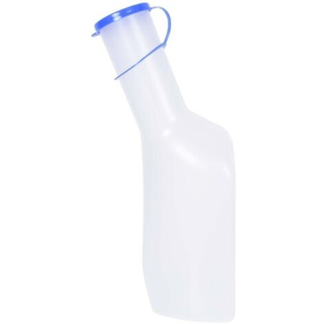Tragbares Urinal für Männer, 1000-ml-Urinalflasche mit Deckel, transparent, ideal für Auto, Krankenhaus, Senioren und inkontinente Personen