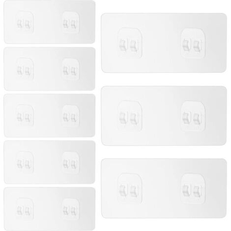 Set mit 8 Ersatz-Klebehaken (6 x 14 cm) für Duschablagen, starke Klebehaken für Eckduschablagen, Regale (1/4)