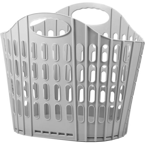 40 x 29 x 32 cm (grau) Faltbarer Wäschekorb aus BPA-freiem Kunststoff (PP), tragbar, atmungsaktives Design, schützt effektiv