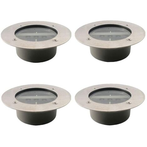 Solar-Gartenleuchten, 4er-Pack mit 3 LED-Strahlern, Solar-Gartenleuchten, IP65 wasserdicht, dekorative Rasenleuchten für Wege und Terrassen