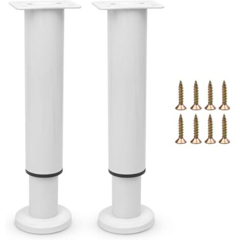 17,8–30,5 cm – Set mit 2 verstellbaren Metallbettbeinen – Möbelverbinder, sehr stabil – geeignet für Lattenroste