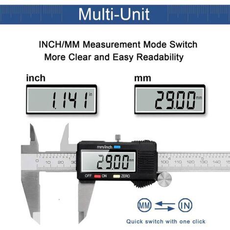 Professioneller Messschieber Aus Edelstahl – Gehärtet, Verchromt, 150mm, 0,02mm Genauigkeit, Metrisch/zoll, Inkl. Aufbewahrungsbox