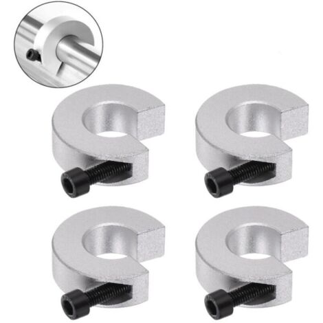 (4er-Pack) SBR16 Linearführungs-Anschlagsystem, 4 Stück, massiver Verriegelungswellenkragen, SBR Blackberry-Leitung mit Stellschraube für DIY-3D-Drucker