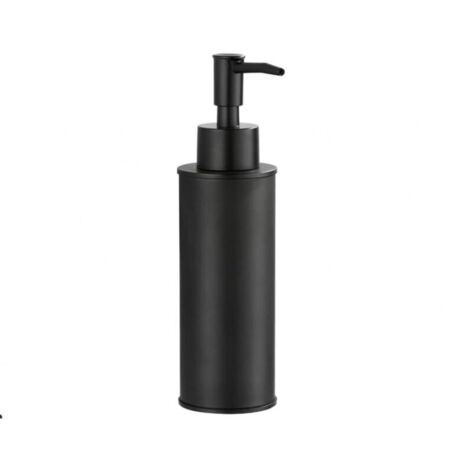 Eleganter, runder, schwarzer, freistehender Seifenspender für Shampoo und Seife, für Bad und Küche