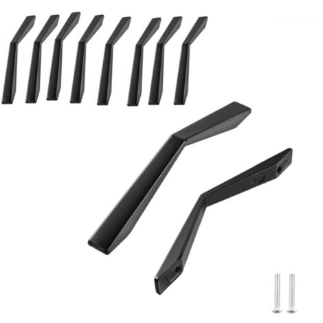 Set mit 10 Küchenschrankgriffen, 96 mm Lochabstand, schwarze Küchentürgriffe aus Aluminiumlegierung, Möbelgriffe zur Dekoration von Küchenmöbeln, mit Schrauben (25 mm)
