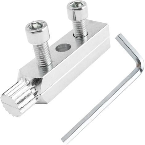 Abzieher für abgebrochene Wasserhähne, Gewindezieher für Eckventile aus Metall, Werkzeug zum Entfernen abgebrochener Rohre für 1/2"- und 3/4"-Rohre, mit Innensechskantschlüsseln, silberfarben (1/5)