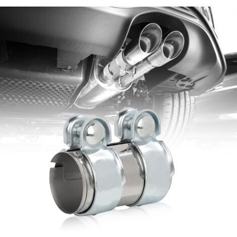 Doppelte Auspuffrohrschelle, Ø55 mm Universelle Doppelauspuffrohrschelle, Auspuffrohrschelle (Ø 55 mm / L: 95 mm) (1/5)
