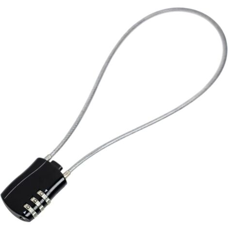 Einziehbares Kabelschloss, Diebstahlsicherungs-Kabelschloss, digitales Zahlenschloss mit 40 cm Kabel, Diebstahlsicherung für Motorrad, Fahrrad, Koffer (1/4)