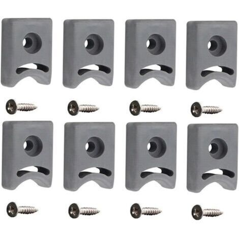 Set mit 8 Gummigleitern für Duschtüren – 26 mm – Quadratische Positionierung für mehr Sicherheit (1/5)