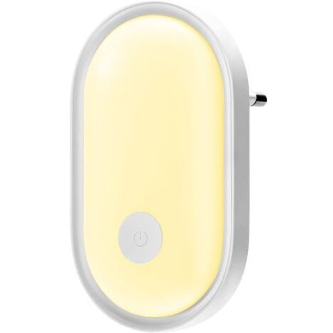 LED-Nachtlicht zum Einstecken mit Touch-Steuerung, Dämmerungssensor und einstellbarer Helligkeit, Kindernachtlicht für Babyzimmer, Treppenhaus, Flur, Küche, 10 cm (1/5)