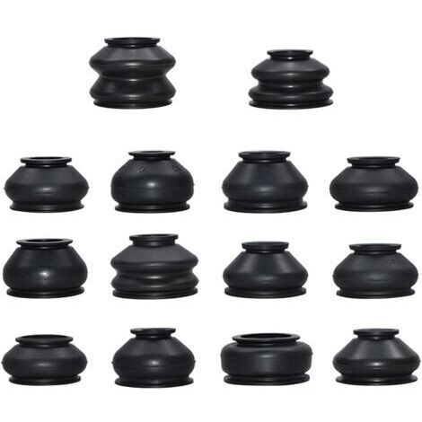 14-teiliges Kugelgelenkmanschetten-Set, universelles Gummi-Kugelgelenk-End-Ersatzset, Gummistaubkappe für Spurstangenende und Kugelgelenkstaubkappe (1/5)