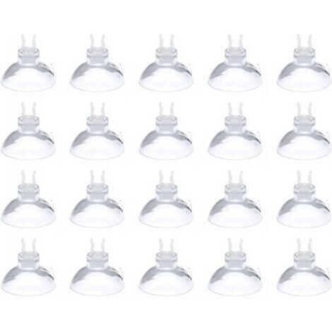 20 Stück Saugnapfklemmen für 4–6 mm Aquarium-Luftschläuche, Saugnapf für Aquarium-Luftschläuche, Luftschlauch, transparente Schlauchhalterung