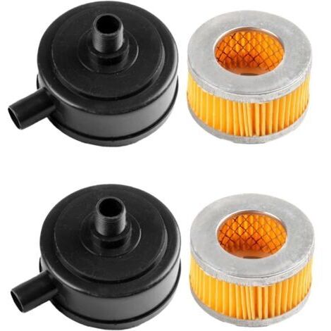 Set mit 2 geräuscharmen Luftkompressoren, Luftkompressorfilter, Ansaugfilter, Geräuschdämpfung, 20-mm-Luftfilter, Pumpenzubehör (1/5)
