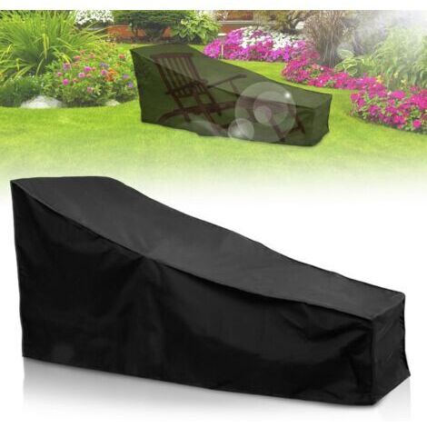Schutzhülle für Gartenliegestühle, wasserdicht, winddicht, staubdicht, UV-beständig, 210 x 75 x 80/40 cm, 210D Oxford-Gewebe, für Liegestühle